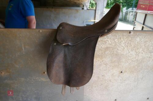 16'' BROWN LEATHER SADDLE