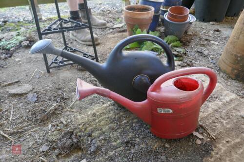 2 X PLASTIC WATERING CANS