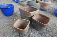 SET OF TERRACOTTA PLANT POTS - 3