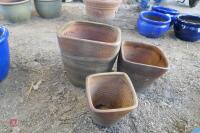 SET OF TERRACOTTA PLANT POTS - 4