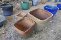 SET OF TERRACOTTA PLANT POTS - 6