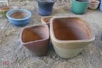 SET OF TERRACOTTA PLANT POTS - 7