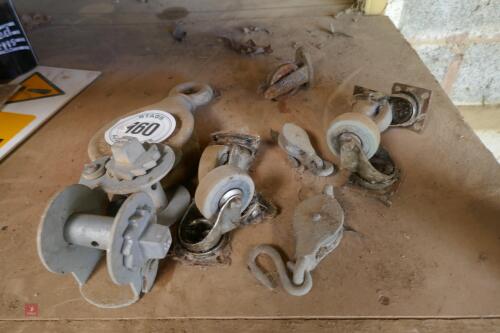 9 FENCE TENSIONERS, PULLEY WHEELS ETC