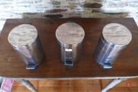 3 STAINLES STEEL BINS - 4