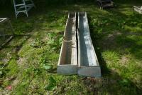 2 X 9' GALVANISED FEED TROUGHS - 2