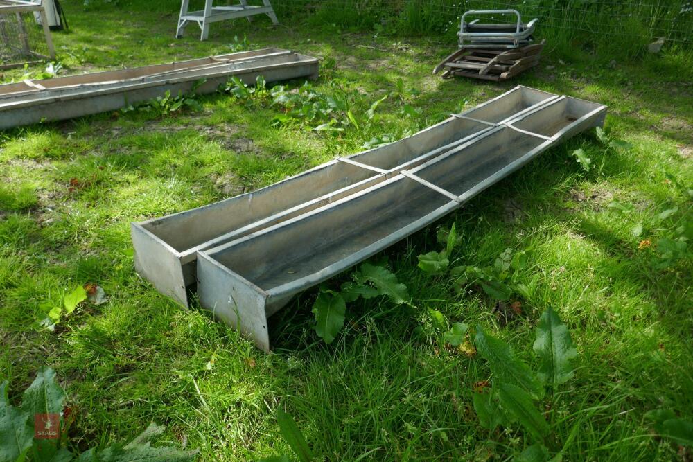 2 X 9' GALVANISED FEED TROUGHS