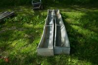 2 X 9' GALVANISED FEED TROUGHS - 4