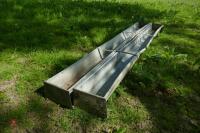 2 X 9' GALVANISED FEED TROUGHS - 6