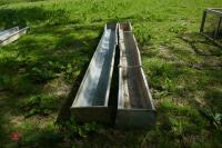 2 X 9' GALVANISED FEED TROUGHS - 8