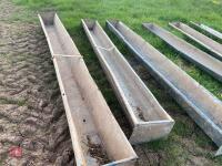 6 GROUND FEED TROUGHS - 9