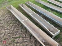 6 GROUND FEED TROUGHS - 10