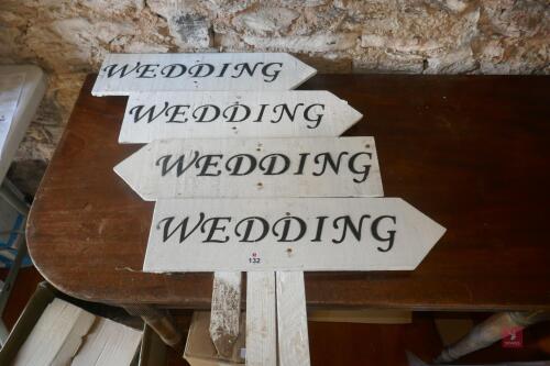 QTY OF WEDDING DIRECTIONS SIGNAGE