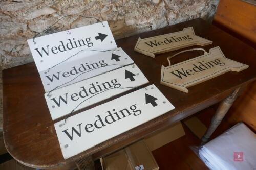 QTY OF WEDDING DIRECTION SIGNAGE