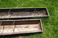 2 CAST IRON PIG TROUGHS - 7