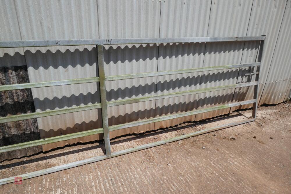 GALVANISED 14' BOX METAL YARD GATE