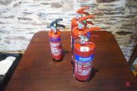 4 POWDER FIRE EXTINGUISHERS - 3