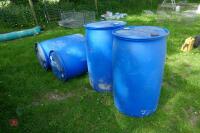 4 X BLUE BARRELS - 2