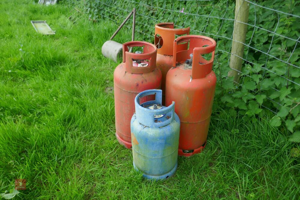 4 X EMPTY GAS BOTTLES