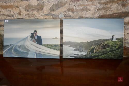 2 BRIDAL THEMED CANVASES