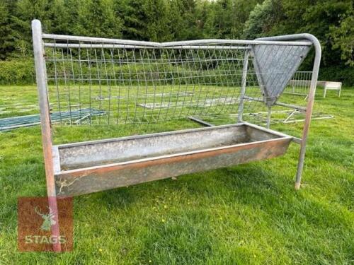 8FT GALVANISED FEED MANGER C/W TROUGH