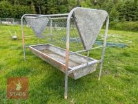 8FT GALVANISED FEED MANGER C/W TROUGH - 2