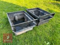 2 X 120 GALLON PLASTIC WATER TROUGHS - 2