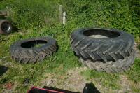 2 X 16.9 R38 REAR TRACTOR TYRES - 6