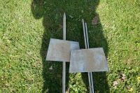 3 GALVANISED WIRE FENCE CORNER STRAINERS - 3