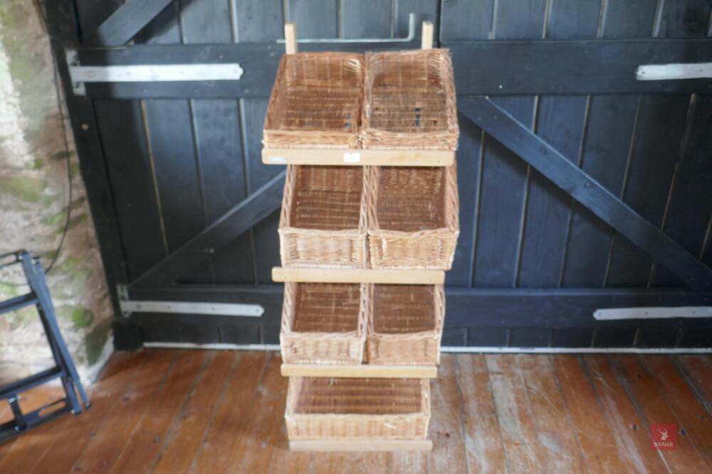 GADSBY WHICKER BASKETS & STAND