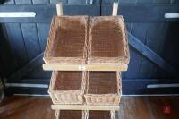 GADSBY WHICKER BASKETS & STAND - 3