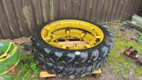 2 9.5 R44 ROW CROP WHEELS + RIMS - 2