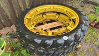 2 9.5 R44 ROW CROP WHEELS + RIMS - 6