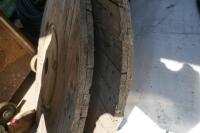 2 LARGE WOODEN BOBIN ENDS - 3