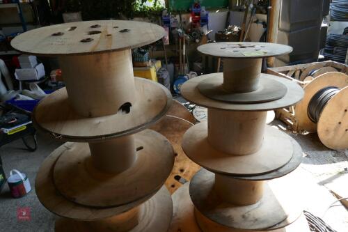 12 WOODEN CABLE REELS