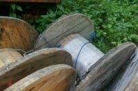 5 LARGE WOODEN REELS - 2