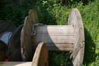 5 LARGE WOODEN REELS - 4