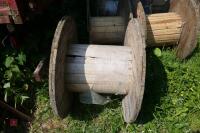 5 LARGE WOODEN REELS - 7