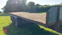 25' HOMEMADE FLAT BED BALE TRAILER - 8