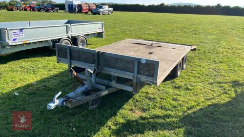 14' BEAVER TAIL FLAT BED TRAILER