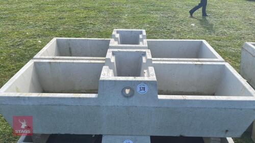 2 MAXWELL CONCRETE WATER TROUGHS