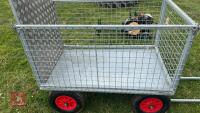 4' X 2'6 X 3'6" GALV LAMB/CALF TROLLEY" - 2