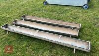 2 X 8' X 1' X 9' METAL PIG TROUGHS - 3