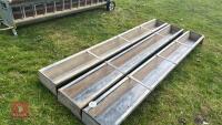 3 X 9' GALVANISED METAL SHEEP TROUGHS - 2