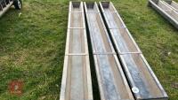 3 X 9' GALVANISED METAL SHEEP TROUGHS - 3