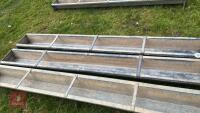 3 X 9' GALVANISED METAL SHEEP TROUGHS - 4