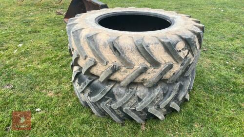 2 MICHELIN 18.4/R34 TRACTOR TYRES