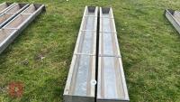 2 X 9' GALVANISED METAL SHEEP TROUGHS - 2