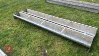 2 X 9' GALVANISED METAL SHEEP TROUGHS - 3