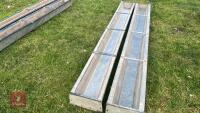 2 X 9' GALVANISED METAL SHEEP TROUGHS - 4