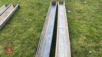 2 X 9' METAL SHEEP TROUGHS - 2